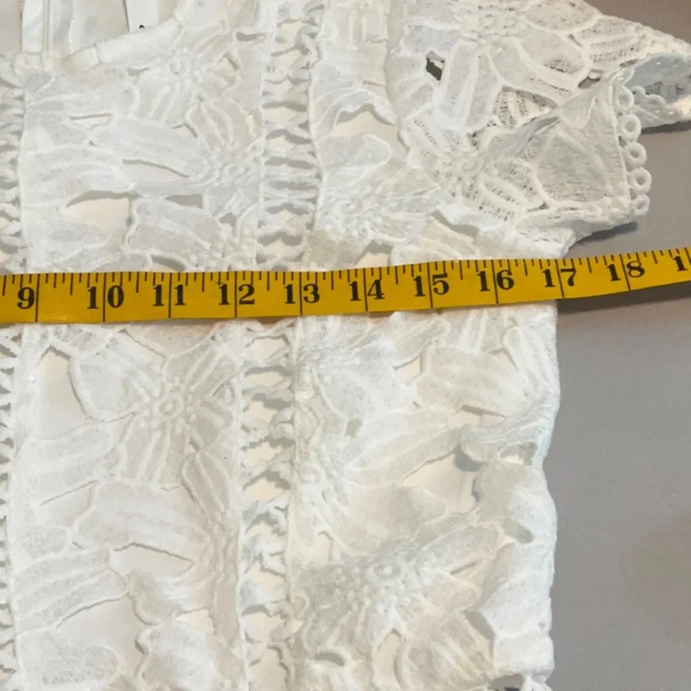 NY Collection Elegant White Lace Evening Gown size S - Picture 8 of 12